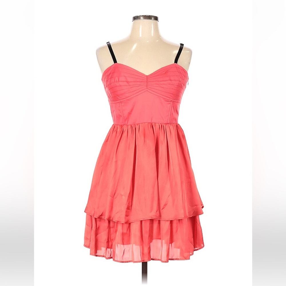 Go International tiered ruffle sweetheart‎ bust red cocktail party dress, 13